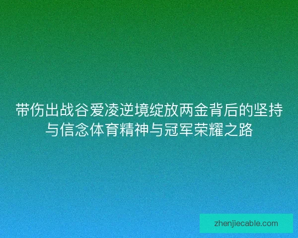 带伤出战谷爱凌逆境绽放两金背后的坚持与信念体育精神与冠军荣耀之路